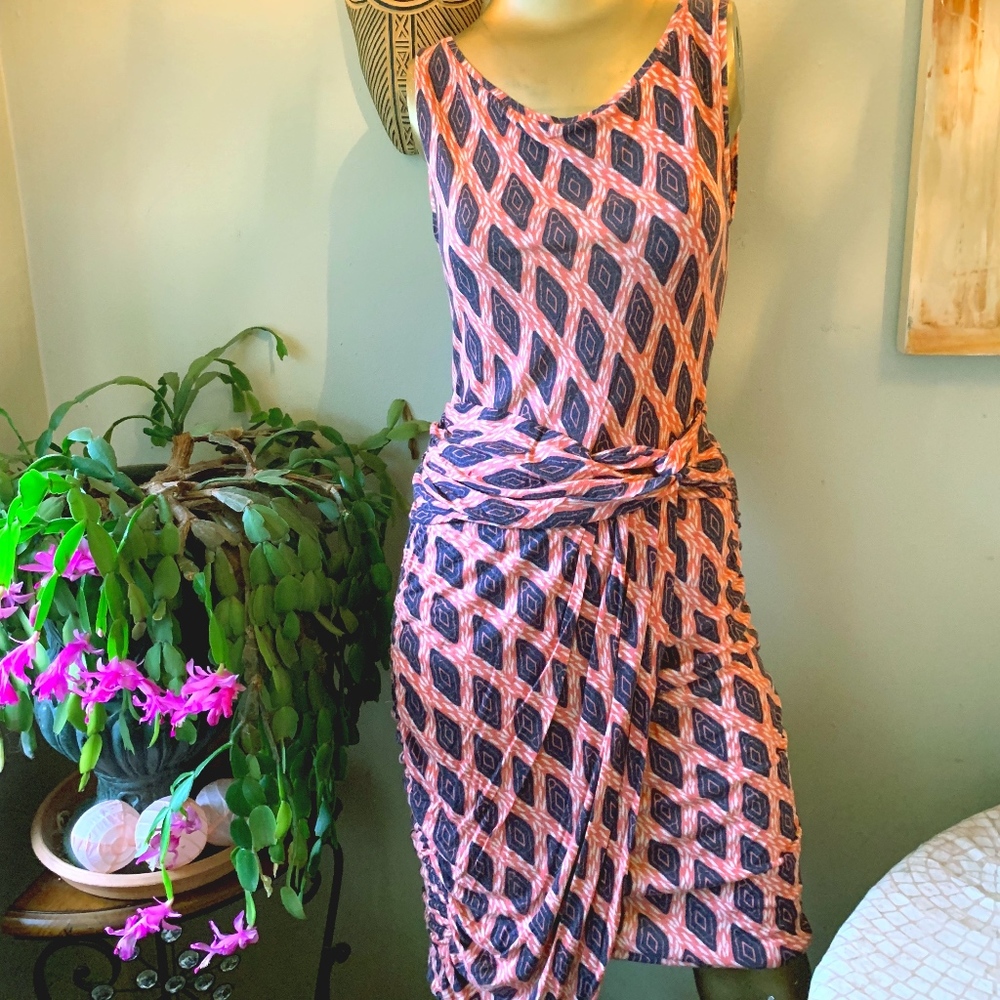 Rachel Roy🧡💎 Orange Diamond Print Dress